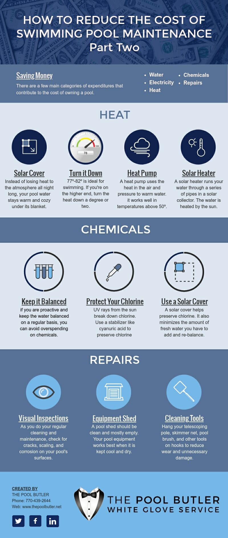 How to Reduce the Cost of Swimming Pool Maintenance - Part Two [infographic]