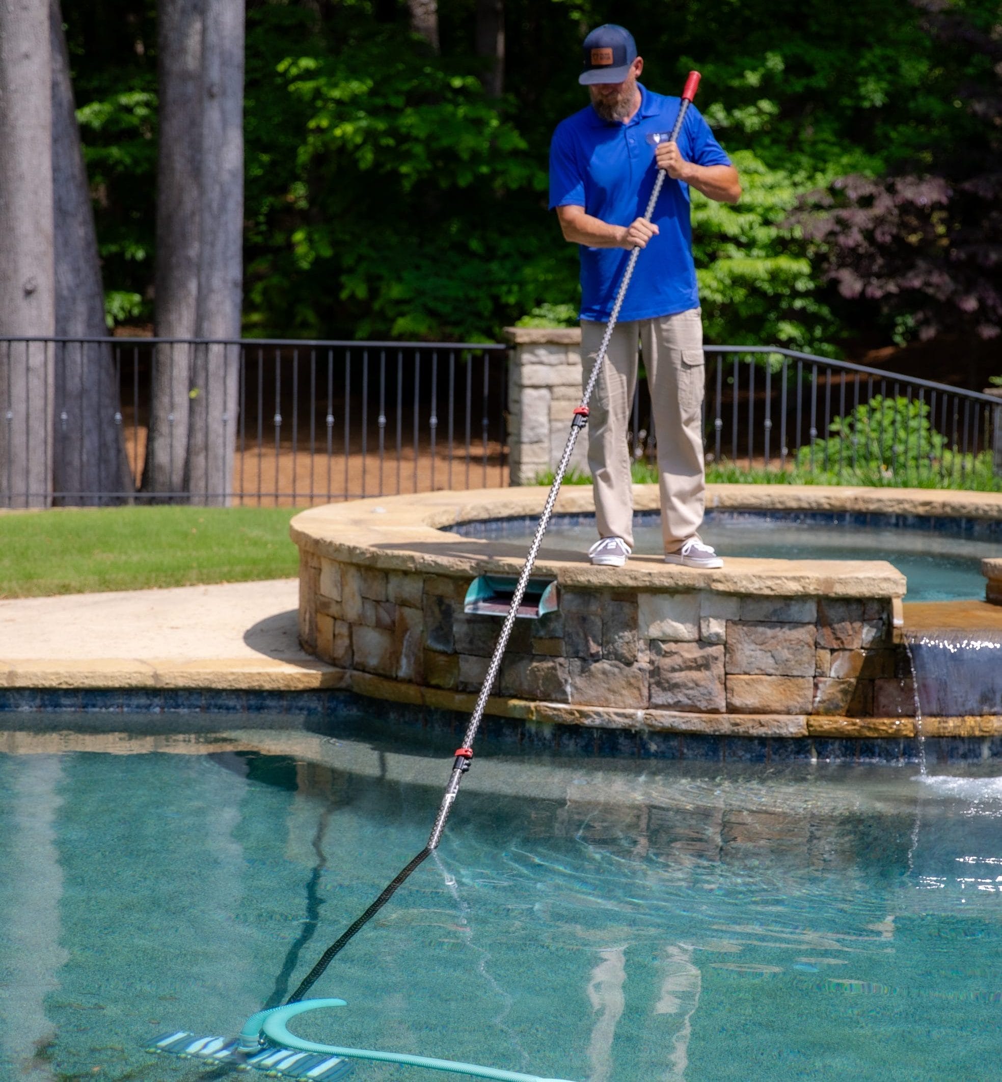 Routine pool maintenance with The Pool Butler